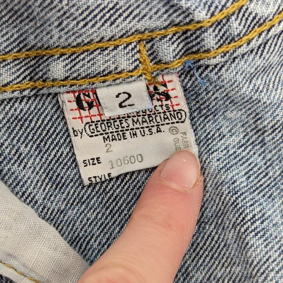 Guess George Marciano VINTAGE 90s Y2K Acid Wash Denim Overall Dress Size 2 - Picture 6 of 11